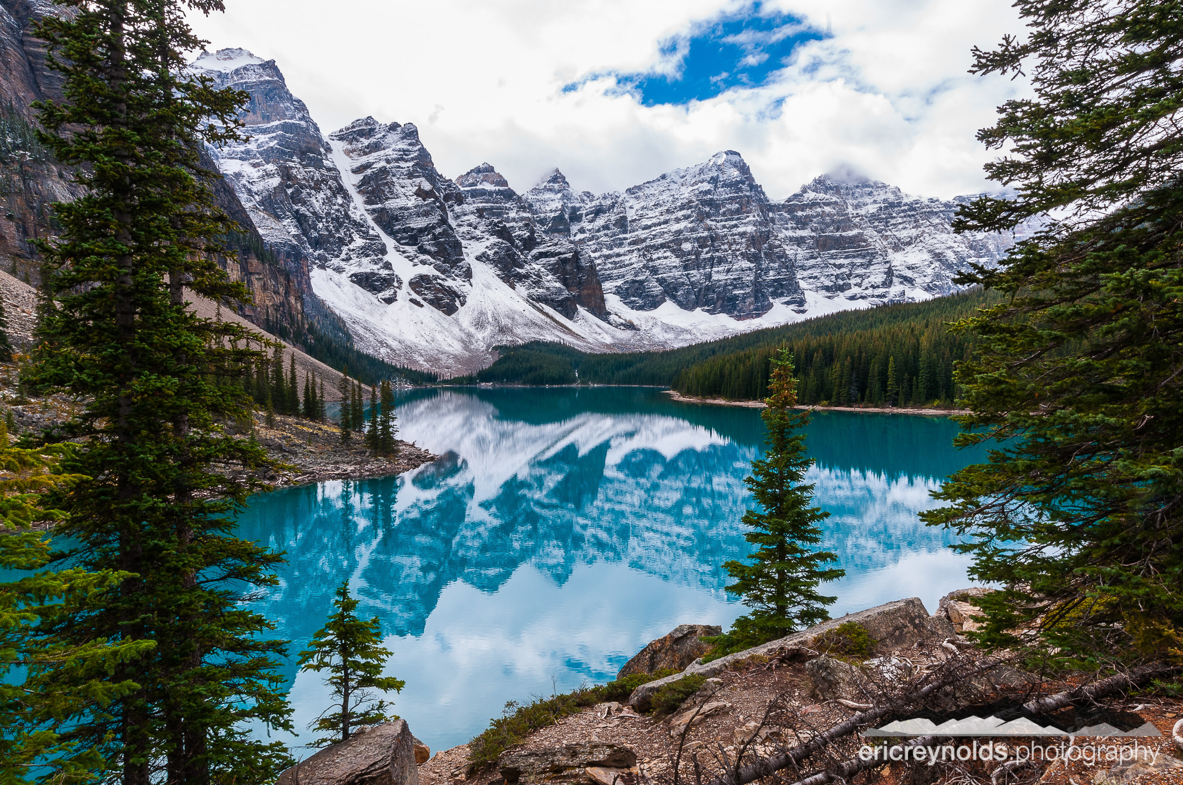 Mountain Reflection in Moraine Lake by Eric Reynolds - Landscape Photographer