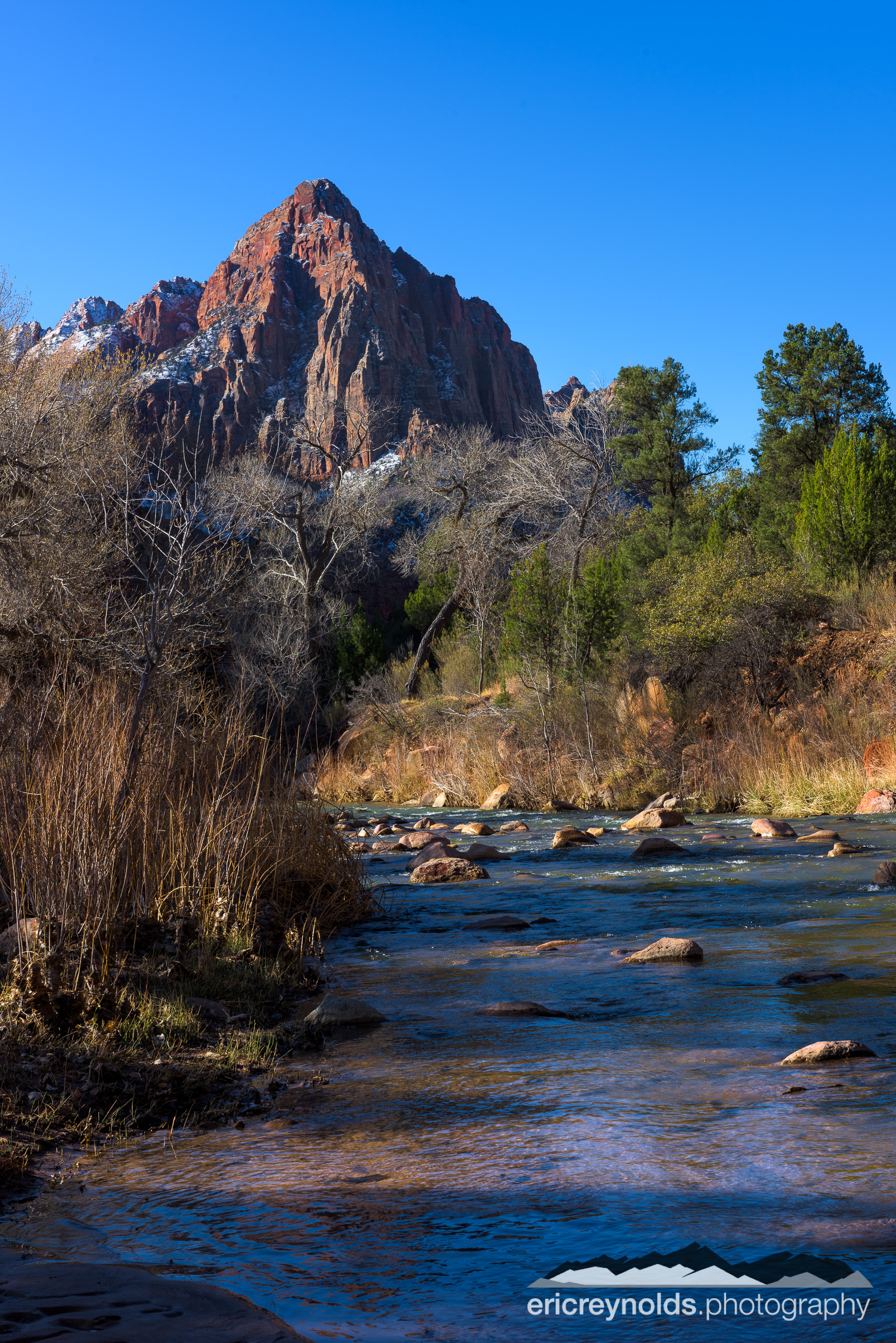 The Watchman and Virgin River in Spring by Eric Reynolds - Landscape Photographer