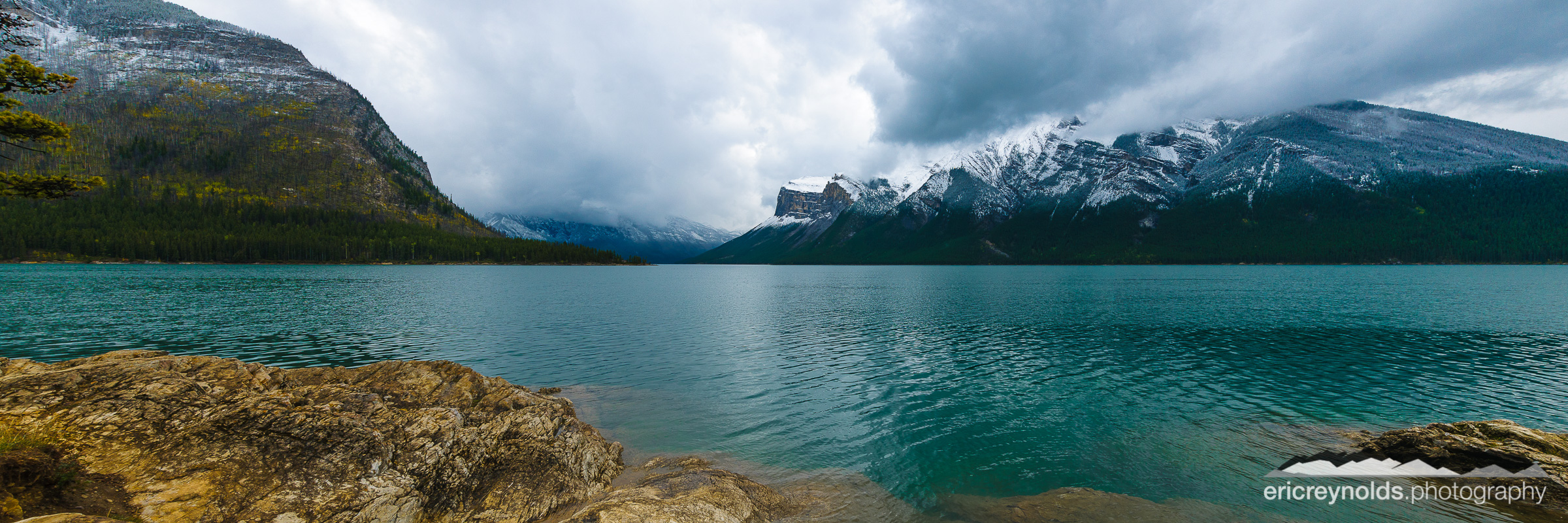 Shore of Lake Minnewanka by Eric Reynolds - Landscape Photographer